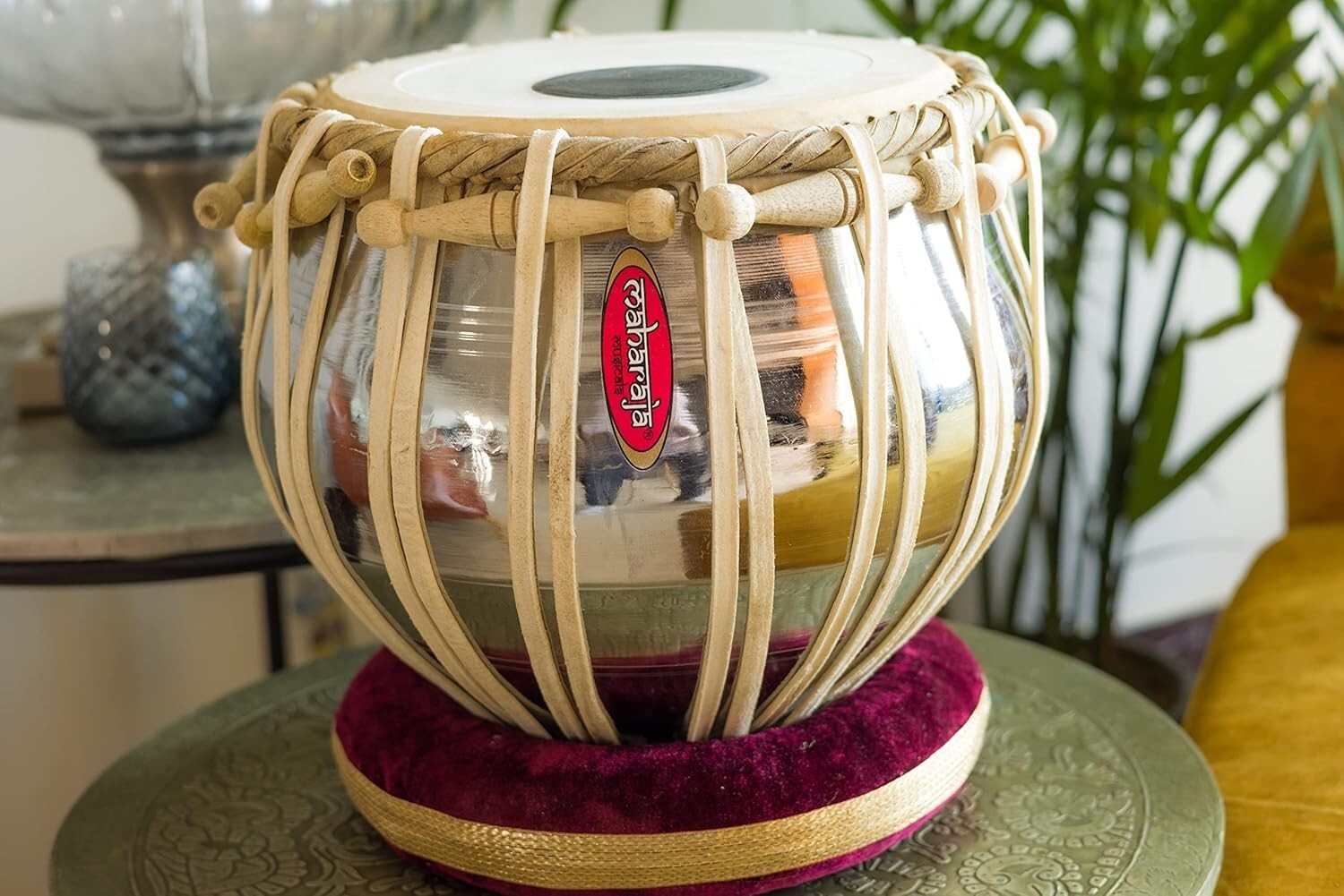 Basic Tabla Set for Beginners - Steel Bayan, Dayan, and Instructional Resources
