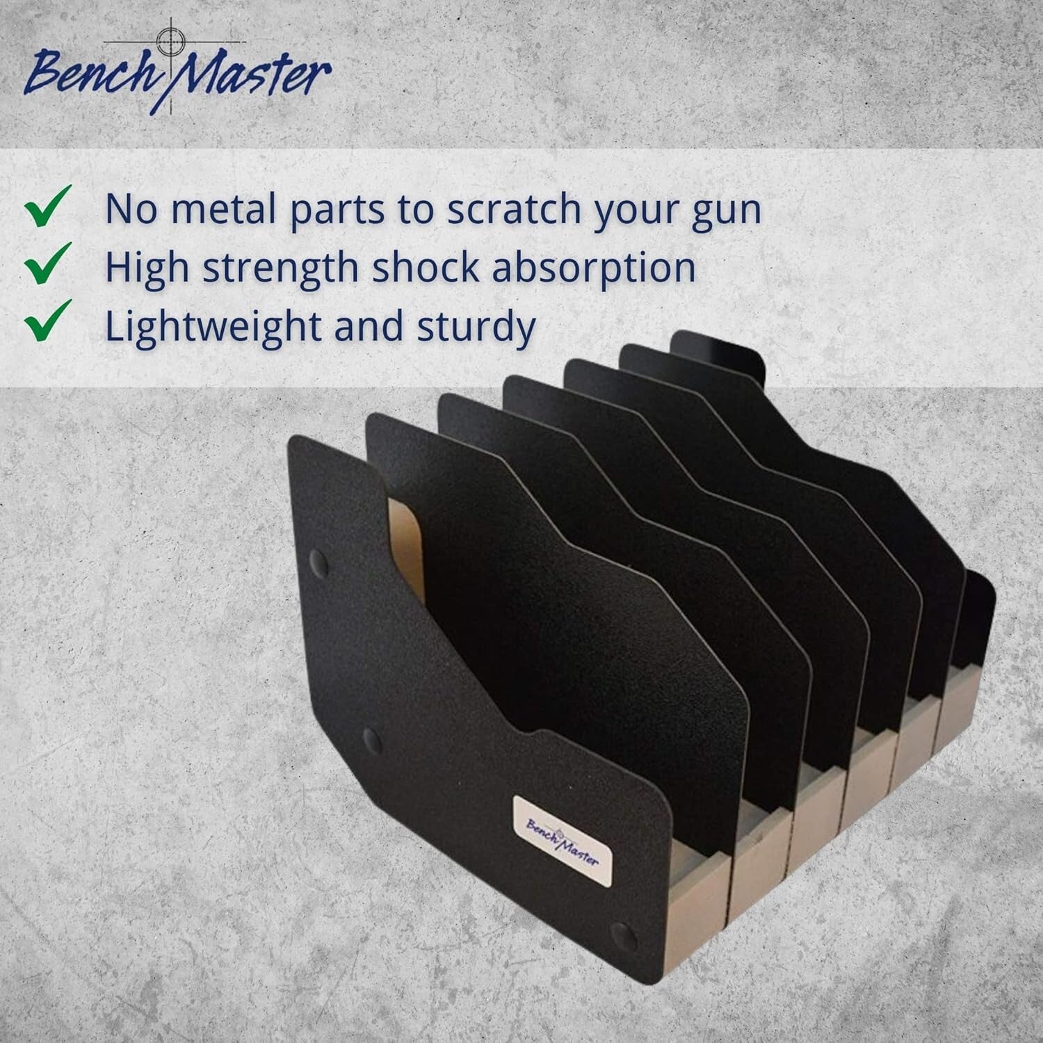 Elegant Pistol Holder: Secure Kydex & Foam Rack for 6 Firearms - Made in USA