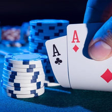 Load image into Gallery viewer, Portable 48-Inch Poker Topper - Solid Wood with Built-In Chip Trays &amp; Cupholders