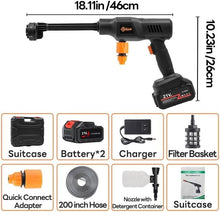 Load image into Gallery viewer, Cordless Battery-Powered Pressure Washer - 600 PSI with 2 Rechargeable Batteries