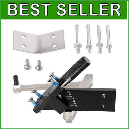 Adjustable 15°-45° Lawn Mower Blade Sharpener - Ergonomic Tool for Professionals