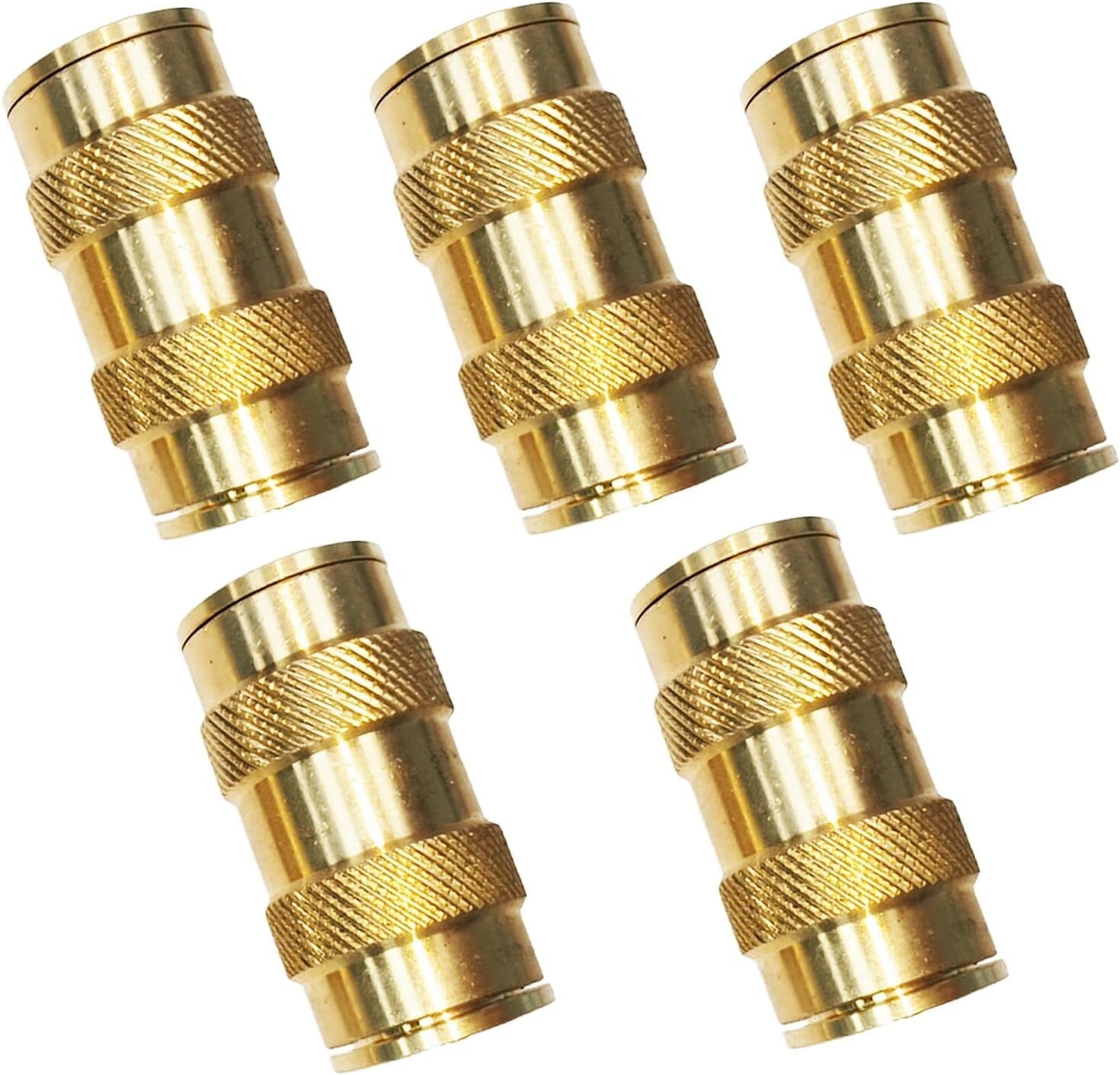 3/4 Inch Brass Push Connect Fittings - Complete 5-Piece Set for Pneumatics