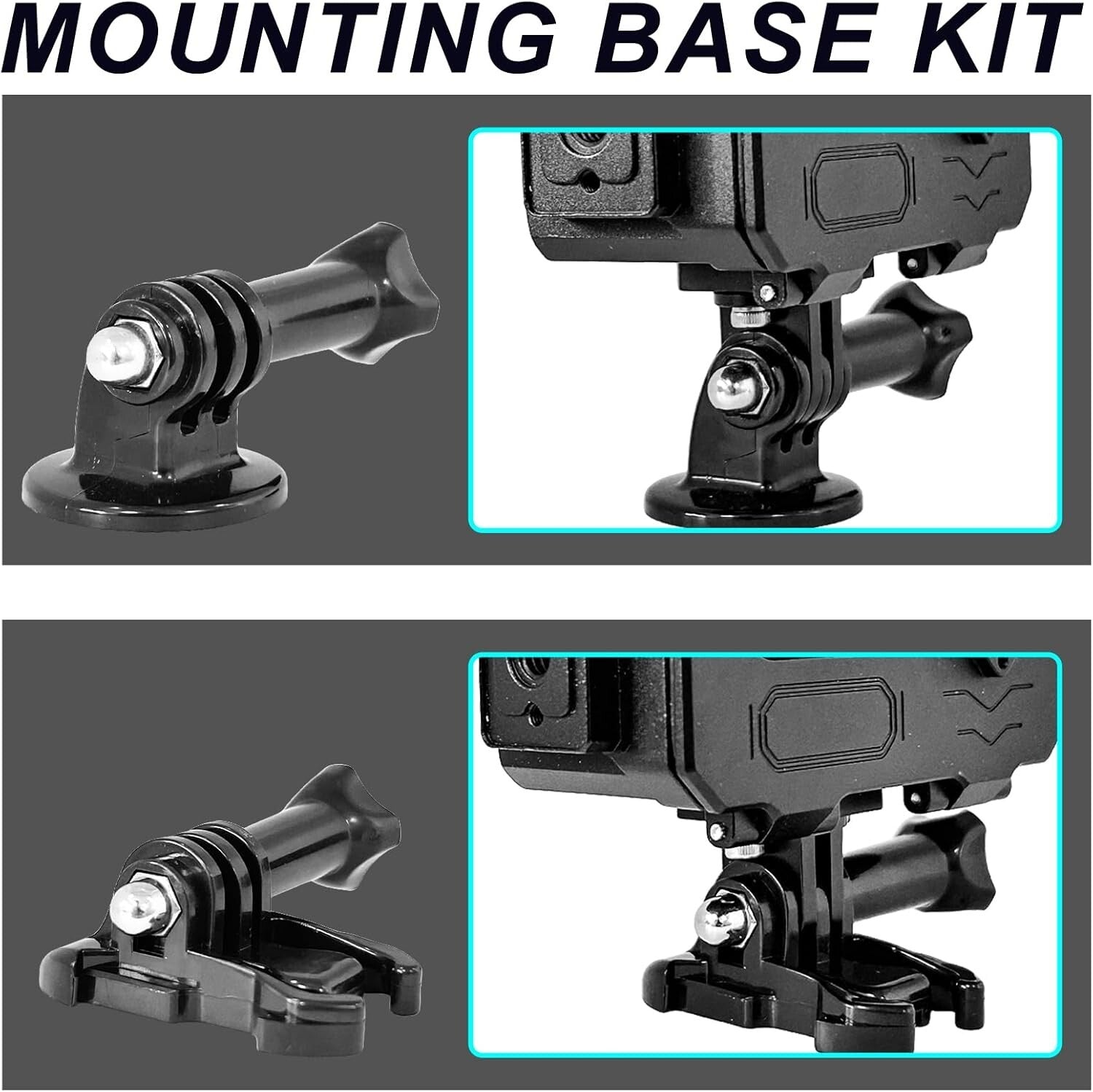 GoPro Hero 13/12/11/10/9 Waterproof Case with Handlebar Mount - Max Depth 263FT