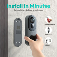 Load image into Gallery viewer, AI Motion-Sensing 5MP Wireless Doorbell Camera with 360° View &amp; Local Storage