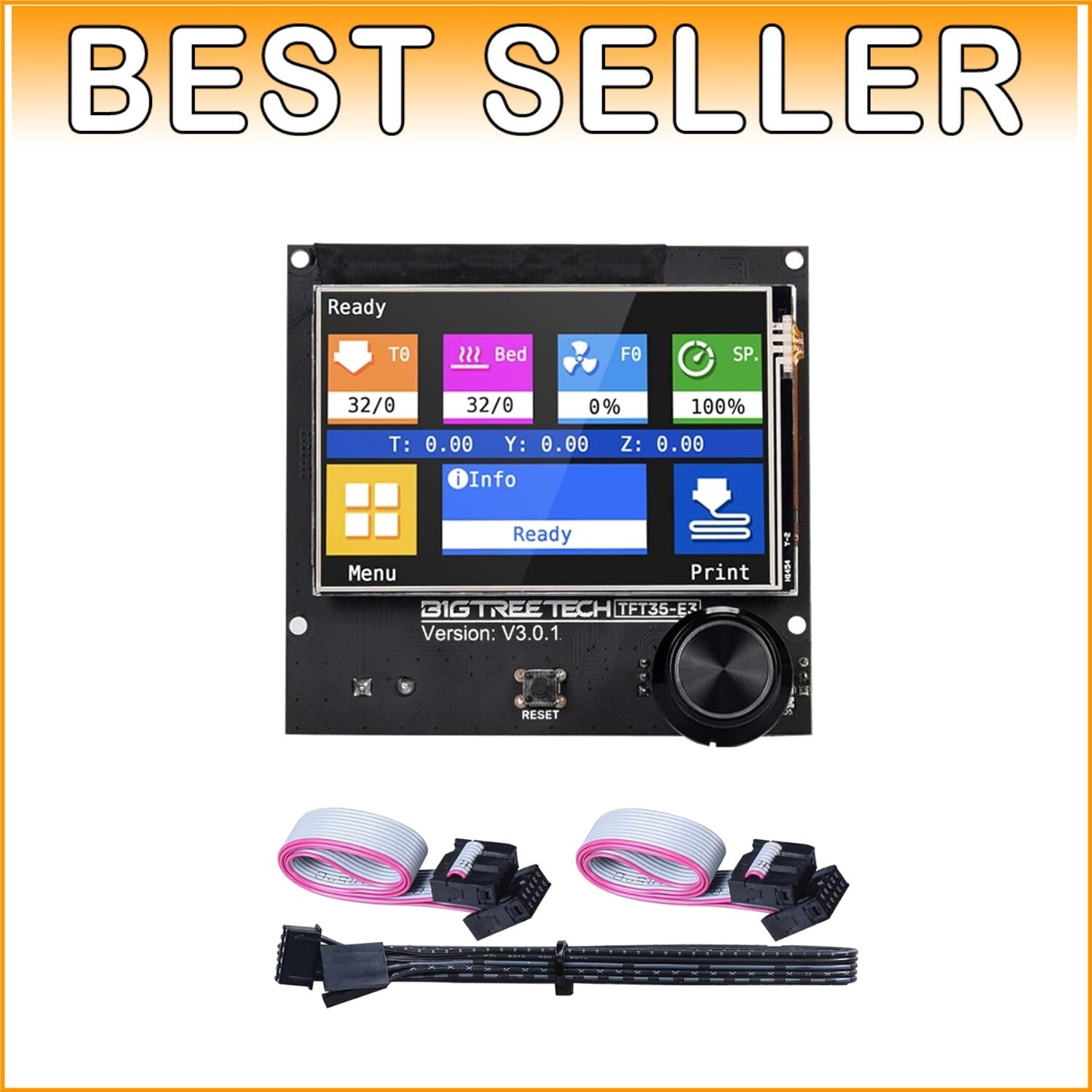 Elegant BIGTREETECH E3 V3.0.1 Touchscreen with USB/SD Support for 3D Printing