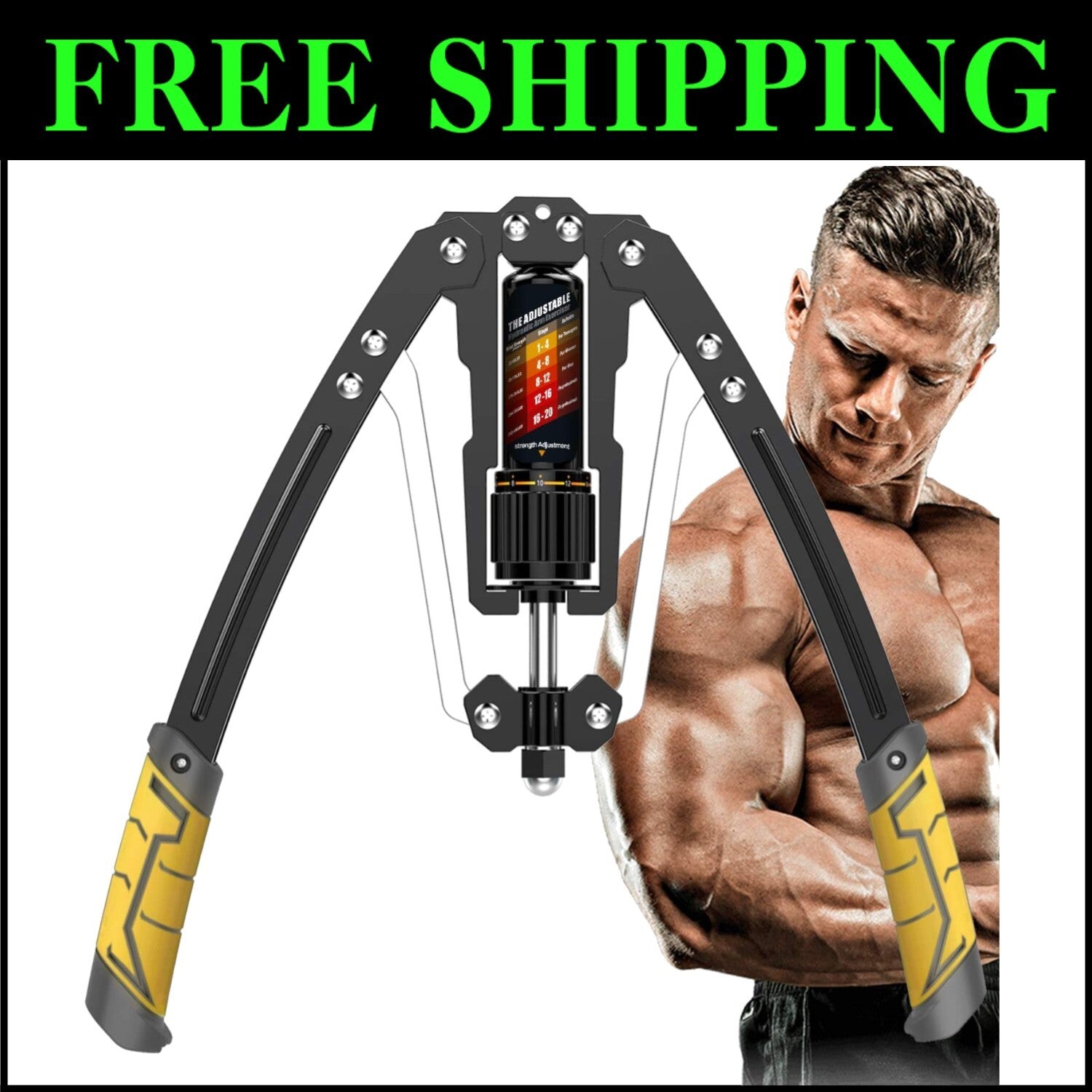 Compact 22-440lbs Shoulder Muscle Trainer for Home Fitness - Easy Storage Design