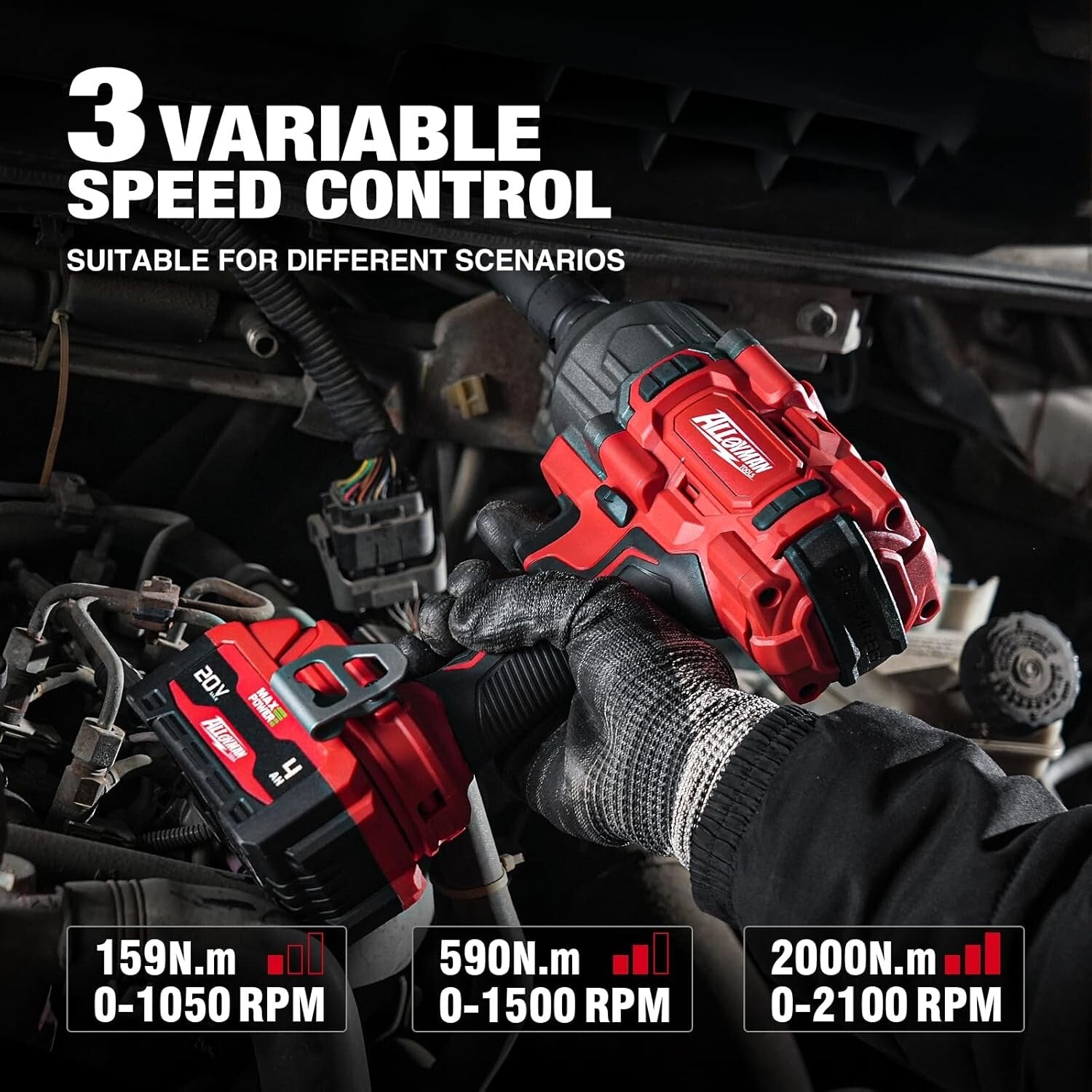 Lightweight Cordless Impact Driver with 4000mAh Battery - Ideal for Mechanics