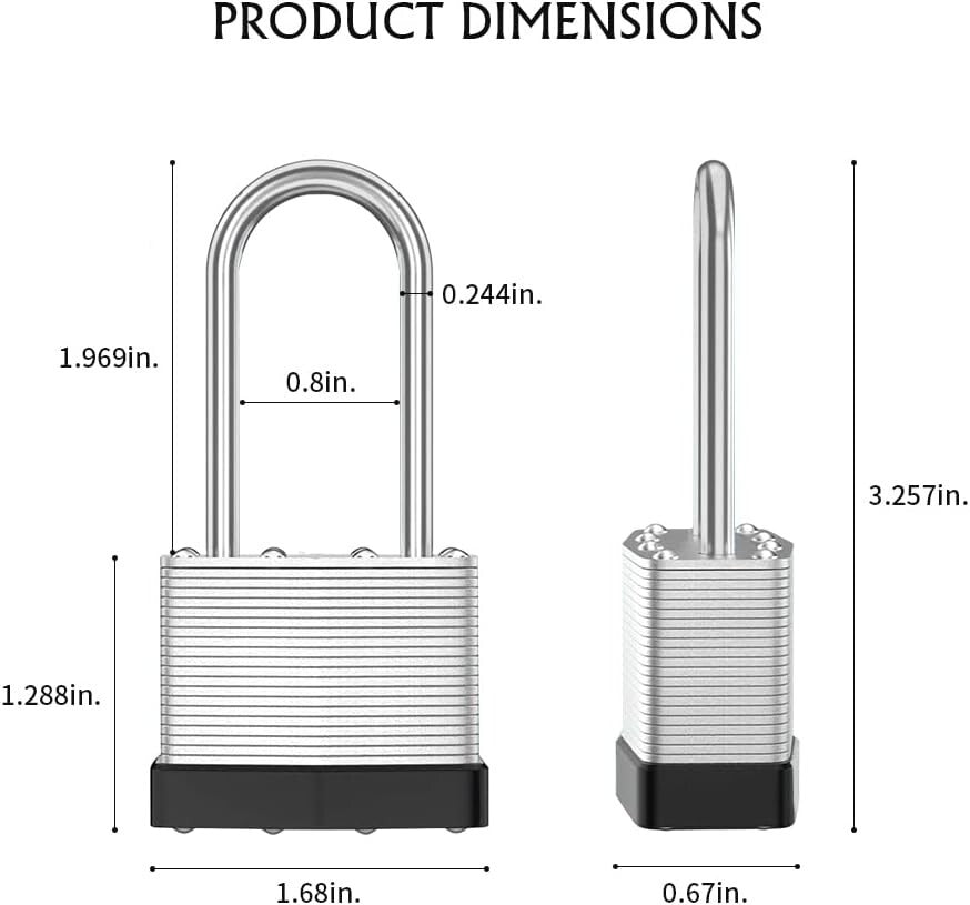 Comprehensive 12 Pack of Nickel Coated Keyed Alike Padlocks - Indoor/Outdoor Use