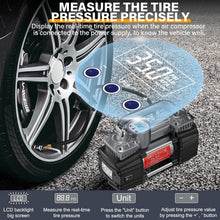 Load image into Gallery viewer, Versatile Car and Bike Tire Inflator with LED and Digital Gauge - Travel Ready