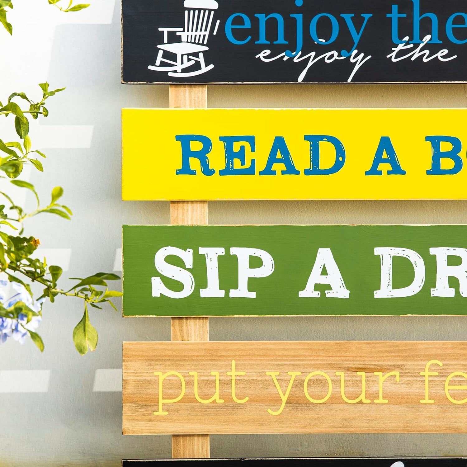 Charming Rustic 36'' Porch Rules Sign - Hand-Painted Outdoor Wall Decor