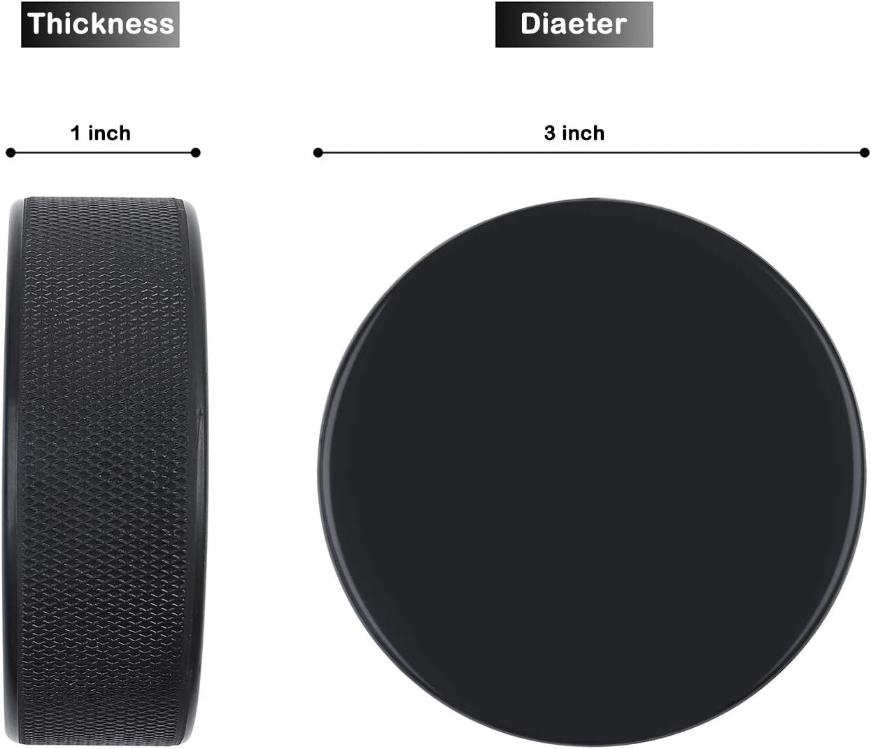 100pcs Official Regulation Ice Hockey Pucks - Perfect for Training & Practice