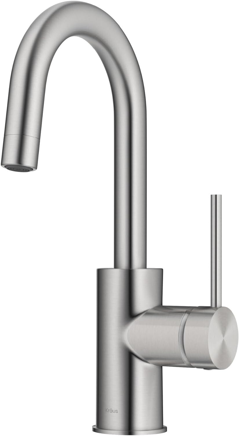 Spot-Free Single Handle Bar Faucet - Stainless Steel Finish for Easy Maintenance