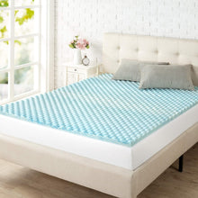 Load image into Gallery viewer, King Size Plush Cooling Gel Mattress Topper with Airflow Design – 1.5 Inches