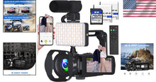 Load image into Gallery viewer, Portable 8K Digital Camera with Fill Light &amp; External Mic for YouTube Vlogging