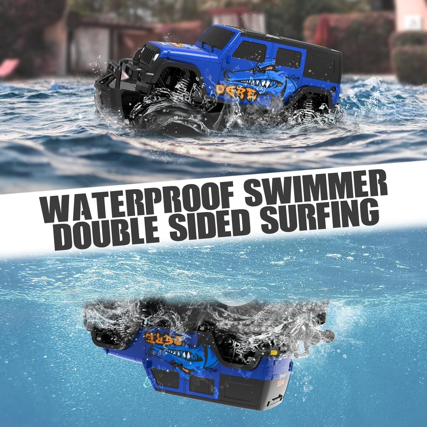 Amphibious Remote Control Car - All-Terrain Waterproof Monster Truck for Kids