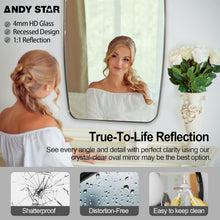 Load image into Gallery viewer, Versatile 32x40 Nickel Oblong Mirror for Bathroom &amp; Living Room - Easy Install