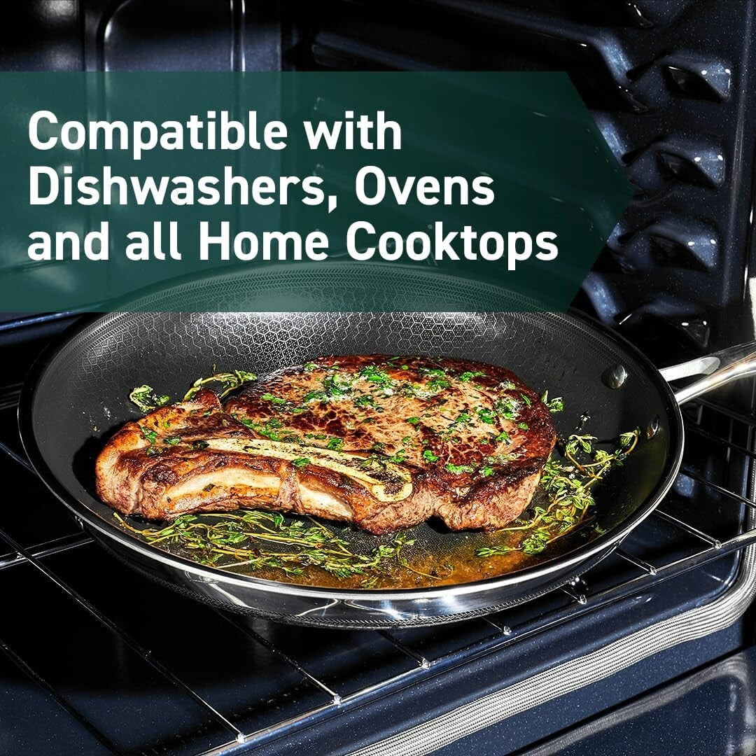 Durable Hybrid Nonstick Frying Pan - 12-Inch Induction-Ready Kitchen Essential