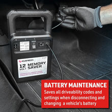 Load image into Gallery viewer, Compact 12V Memory Saver and Built-In Charger for Vehicle Maintenance - Black
