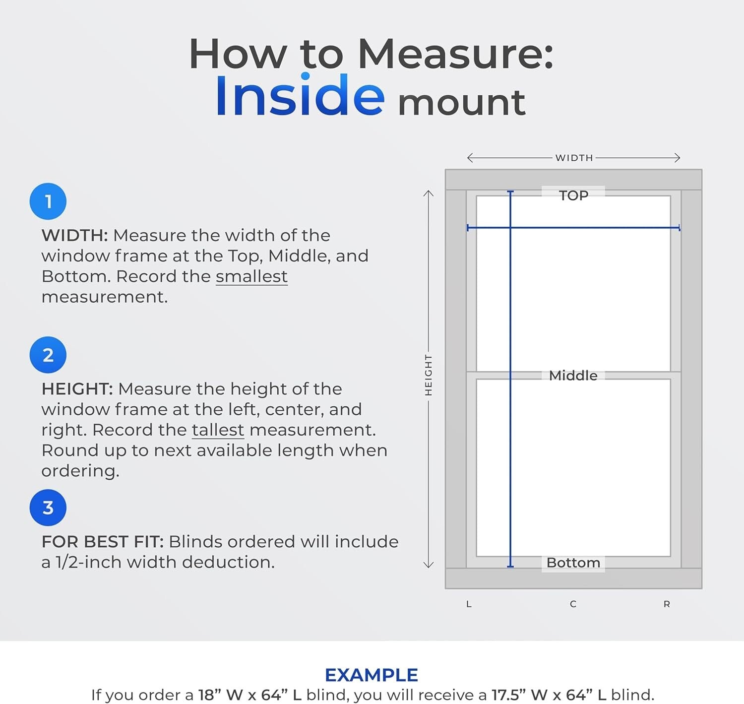 Custom Cut 2-Inch Faux Wood Blinds - Room Darkening, No Cords - 23" x 64"