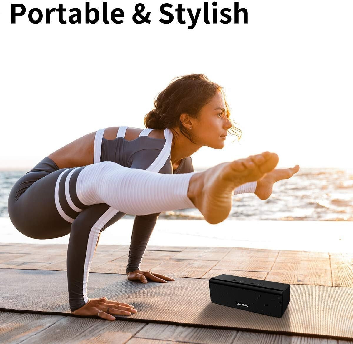Rugged Waterproof Wireless Speaker with 360 Stereo Sound for Indoor/Outdoor Use
