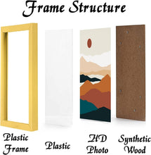 Load image into Gallery viewer, 3-Pack 18x24 Gold Frames - Lightweight, Scratch-Resistant with Modern Design
