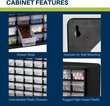 Load image into Gallery viewer, 64-Drawer Heavy-Duty Plastic Storage Cabinet for Garage &amp; Classroom Organization
