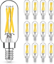 Load image into Gallery viewer, 12 Pack Dimmable T6 LED E12 Bulbs - 4W (40W Equivalent) Clear 4000K Lighting