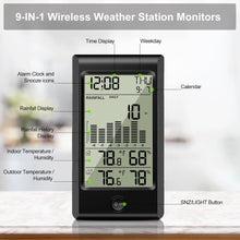 Load image into Gallery viewer, Smart Self-Emptying Rain Gauge with Blue Backlit Display &amp; Indoor Monitoring