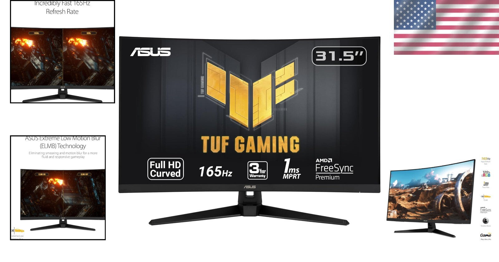 32-Inch Full HD Curved Monitor with 165Hz Refresh Rate for Ultimate Gaming