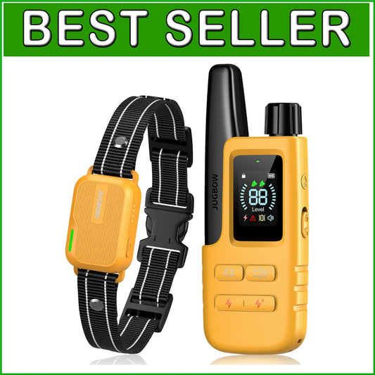 Humane Yellow Shock Collar for Dogs - 4 Training Modes, Waterproof & Lightweight