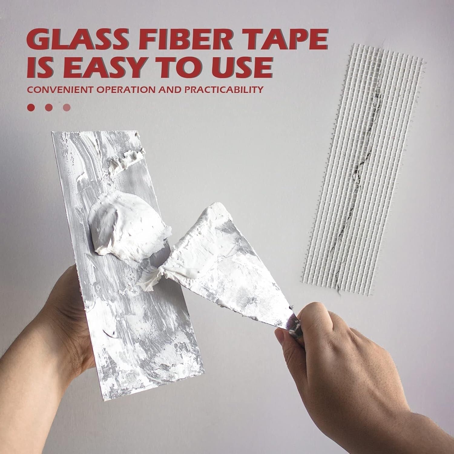 12Pcs 1.97-inch Fiberglass Drywall Mesh Patch Tape - Durable & Repositionable