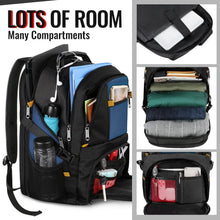 Load image into Gallery viewer, Large Water-Resistant College and Travel Backpack - 17” Laptop Carrier, Roy Blue