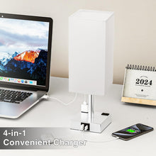 Load image into Gallery viewer, 3-Way Dimmable Touch Bedside Lamp with USB Charging - Compact &amp; Modern Design