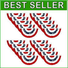 Load image into Gallery viewer, Durable 20PCS American Flag Bunting Set - Fade-Resistant Flags for 4th of July