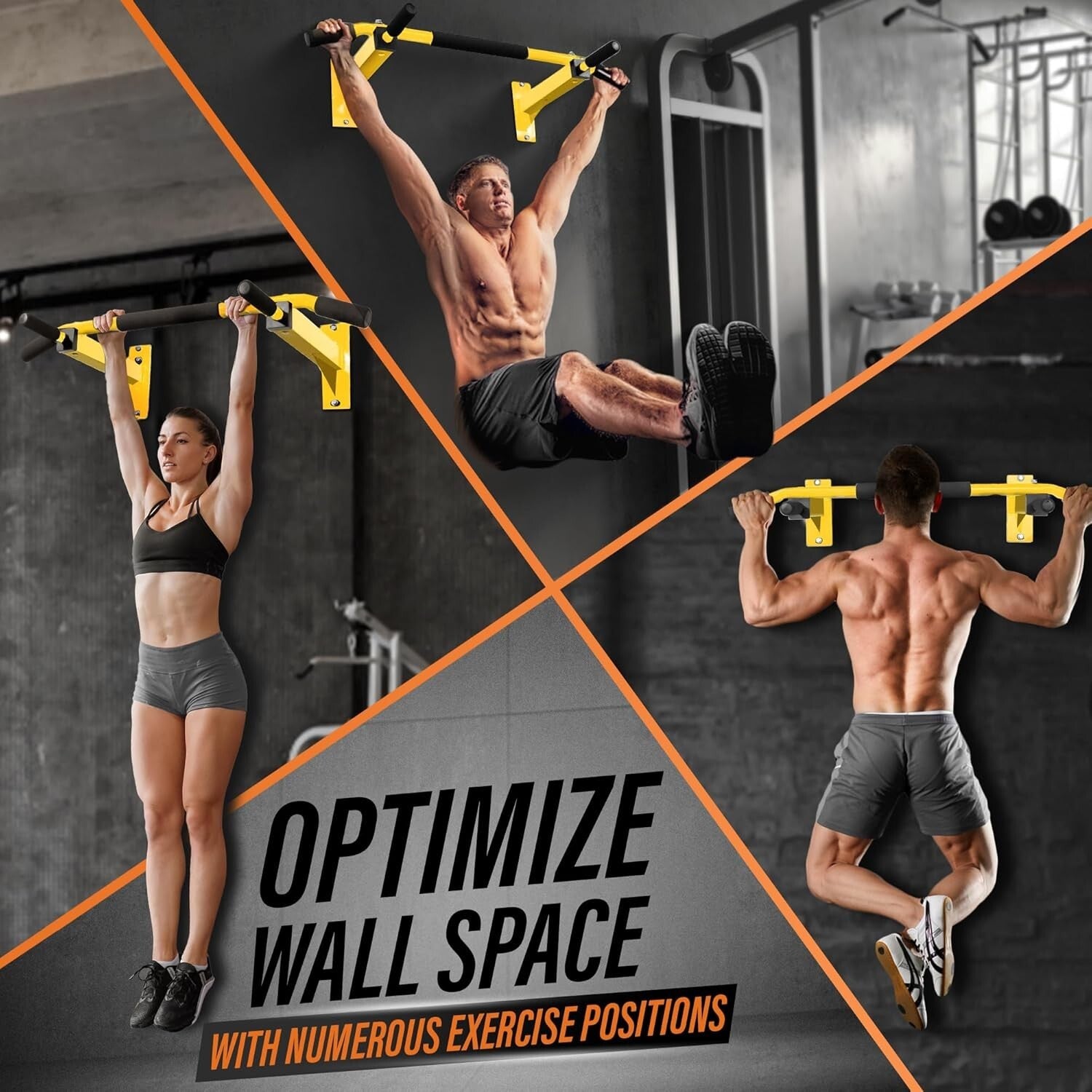 Multifunctional Wall Mounted Pull Up Bar for Home Gym - Easy Installation
