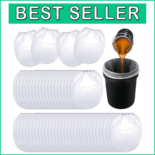 200 Fine Mesh Paint Strainer Bags with Elastic Tops - Smooth Painting Solution