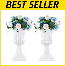 Load image into Gallery viewer, Majestic Classic White Urn Planters - Perfect for Garden and Porch Decorations