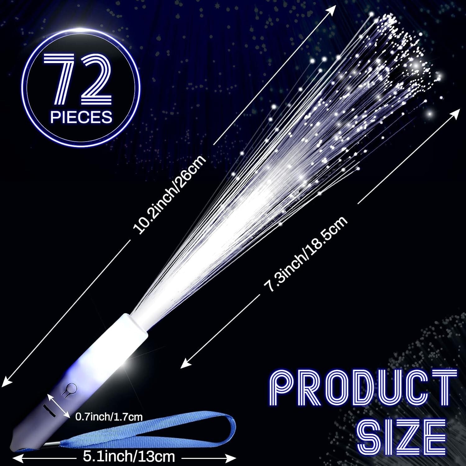 Durable 120-Piece Fiber Optic Glow Wands - Perfect for Weddings & Celebrations