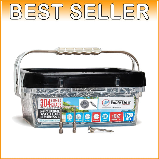 Flat Head 2 Inch Stainless Steel Screws - 1750 Pieces for Durable Woodwork