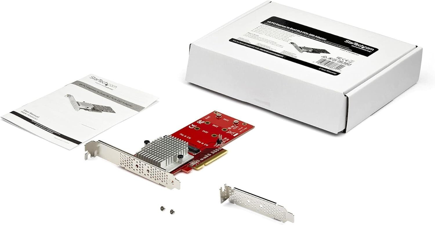 Dual M.2 PCIe SSD Adapter Card - Boost Storage with RAID Support & 3GB/s Speeds