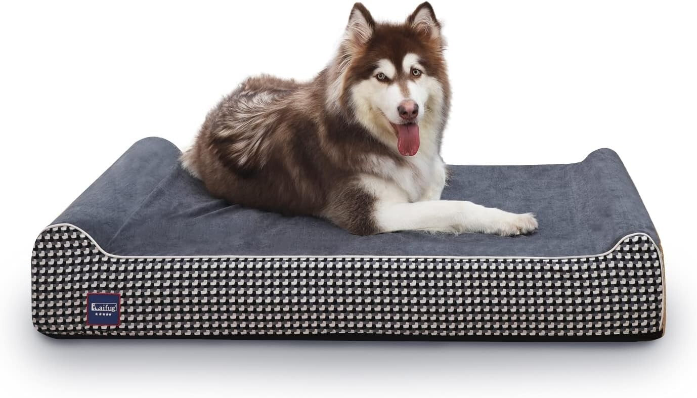 Comfort-Enhancing Orthopedic Dog Bed with Removable Cover - Ideal for Big Dogs