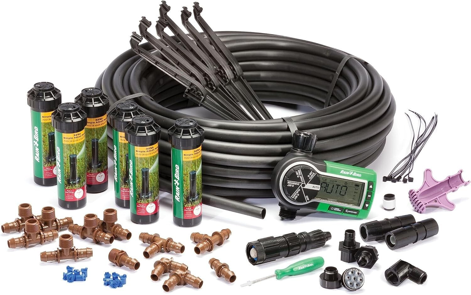 Effortless Automatic In-Ground Sprinkler System Kit for Lush Lawns, 1000-3000...