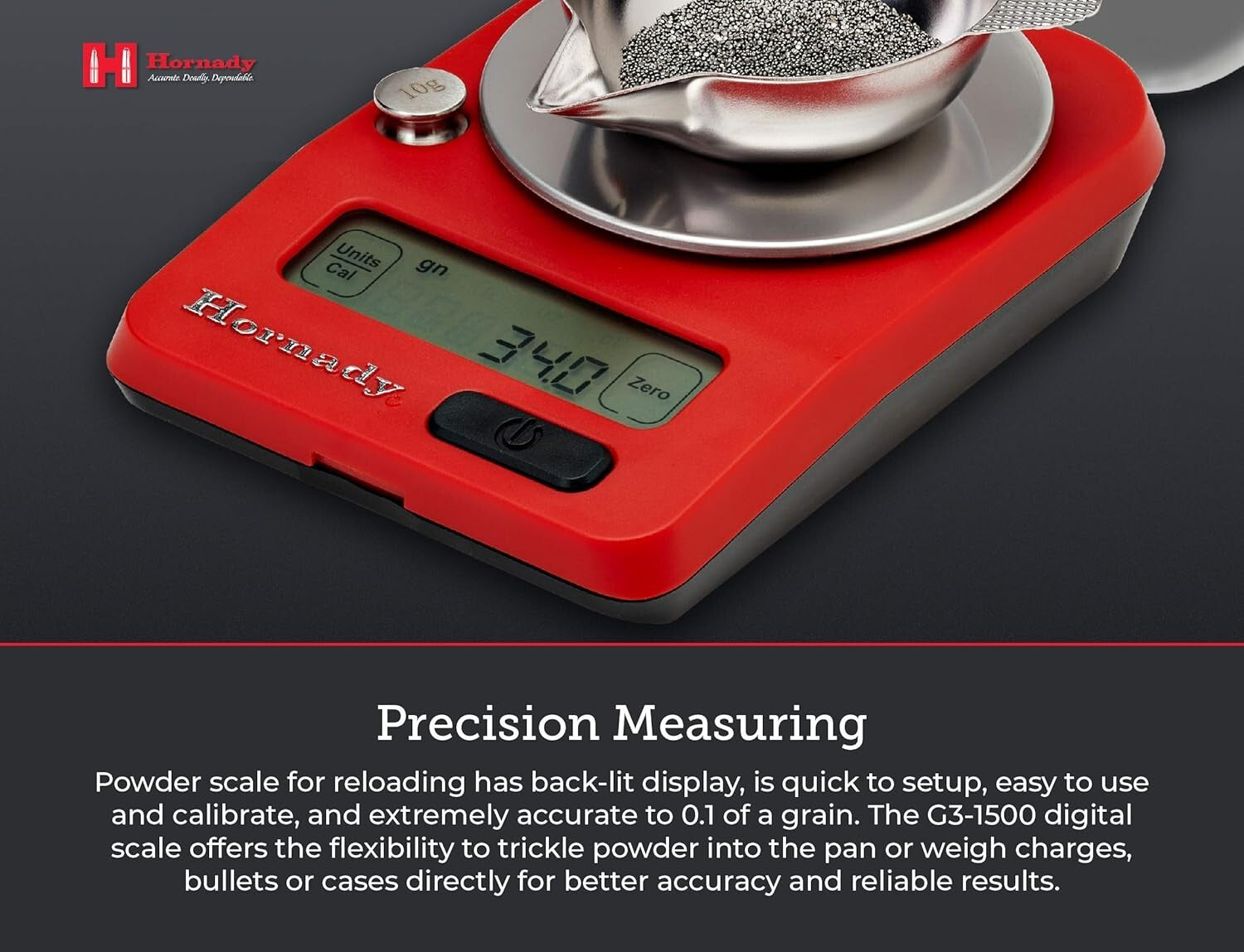 G3-1500 Portable Digital Scale - Precision Reloading Tool with 1500 Grain Cap...