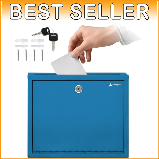 Durable Secure Suggestion Box with Front Slot - Perfect Mailbox for Offices