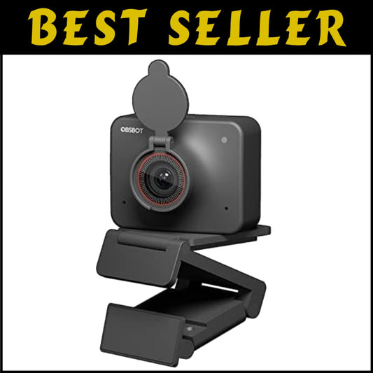 Smart 4K Webcam with Autofocus, Bokeh Effect & Built-in Mic for Professionals