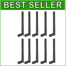 Load image into Gallery viewer, RP-SMA Male Omni-Directional WiFi Antennas 10-Pack - 2.4GHz &amp; 5GHz Compatible
