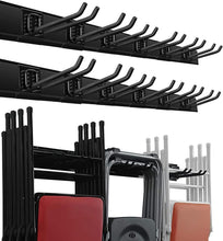 Load image into Gallery viewer, Durable Wall Mount Garden Tool Rack with Adjustable Hooks &amp; Heavy Load Capacity