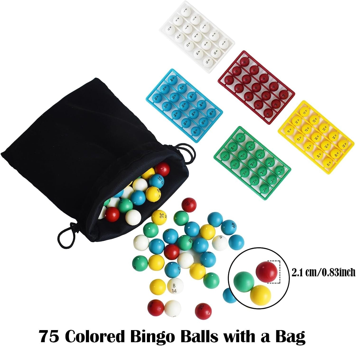 Complete Bingo Game Set - 11" Cage, 75 Balls, 500 Chips for Group Entertainment