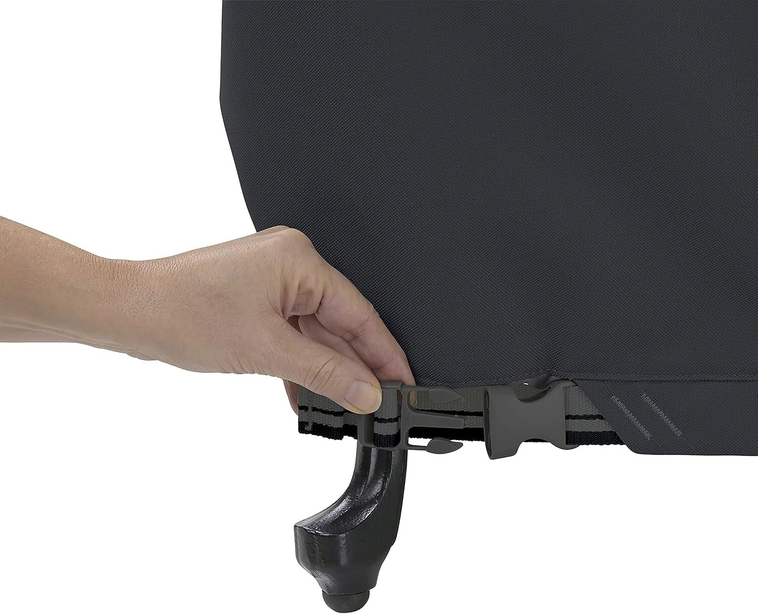 Premium Black BBQ Grill Cover 58"L - Weather-Resistant with Two-Year Warranty