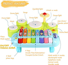 Load image into Gallery viewer, Musical Toys for Infants: Piano, Drum &amp; Xylophone Set - Safe and Engaging Fun